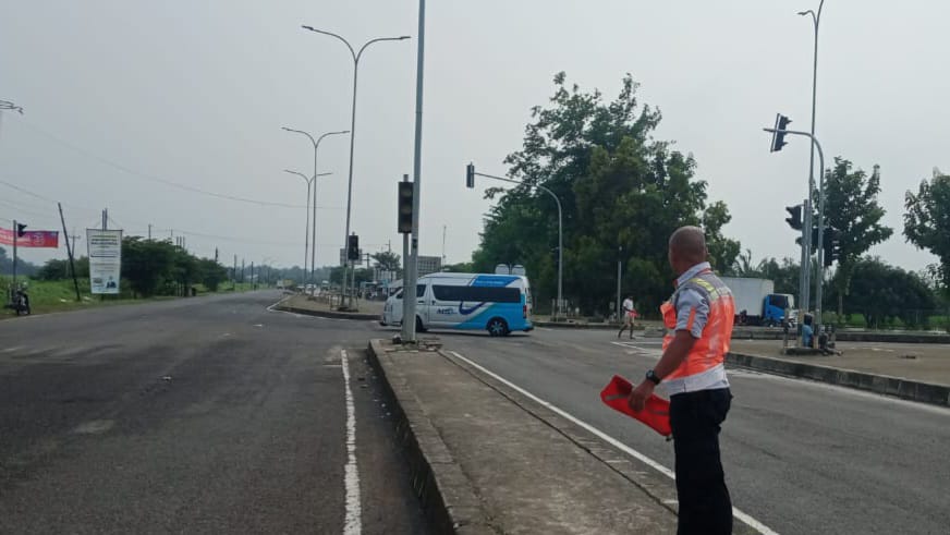 Banjir yang sempat merendam jalur arteri menuju Gerbang Tol Kertajati Majalengka saat ini sudah surut. Dokumentasi/ istimewa.