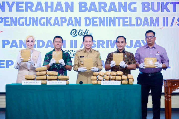 Intel Kodam II/Sriwijaya Gagalkan Peredaran 26,1 Kilogram Ganja