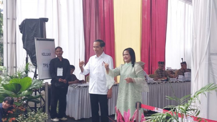 Presiden Jokowi dan Iriana Rampung Gunakan Hak Pilih