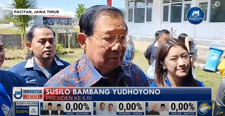 Selesai Coblos, SBY: Semoga Berjalan Aman dan Damai