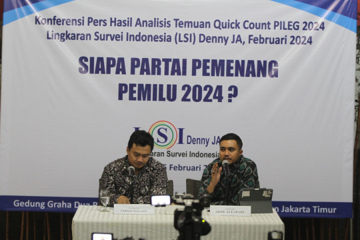 Quick Count LSI Denny JA: PDIP di Atas Golkar dan Gerindra
