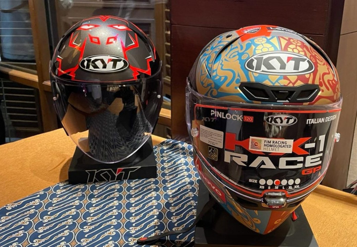 Helm Balap KYT Standar MotoGP Hadir di IIMS, Ini Spesifikasinya
