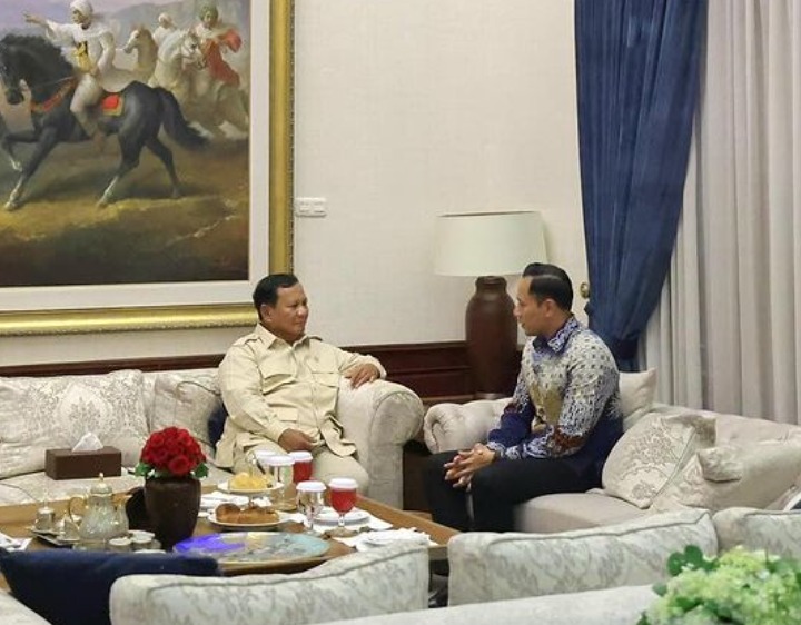 AHY Lapor kepada Prabowo Dapat Jatah Menteri dari Jokowi