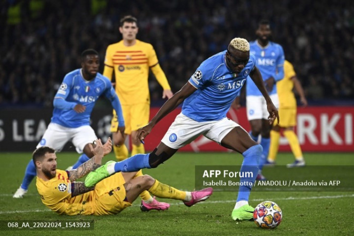 Liga Champions: Napoli Tahan Imbang Barcelona 1-1