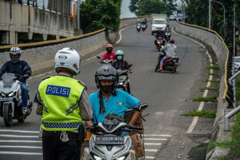 Razia Kendaraan Lawan Arah, 144 Motor Ditilang