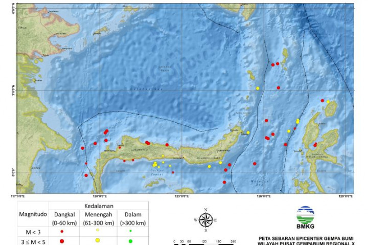 Sulut Digetarkan 47 Gempa Tektonik dalam Sepekan