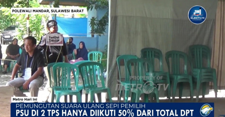 Partisipasi Pemilih PSU di 2 TPS Polewali Mandar Tak Sampai 50%