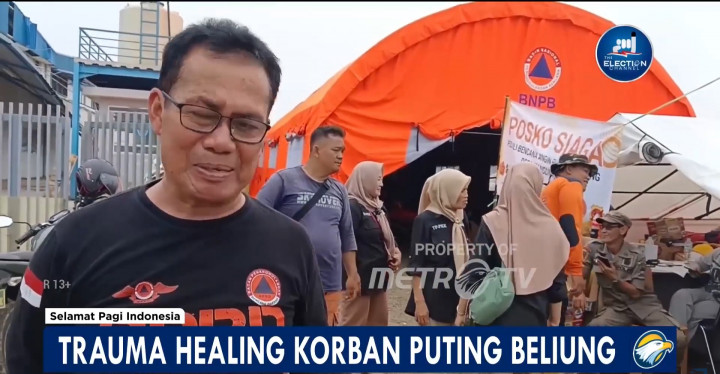 Puluhan Anak-anak Pengungsi Puting Beliung Sumedang Dapat Trauma Healing