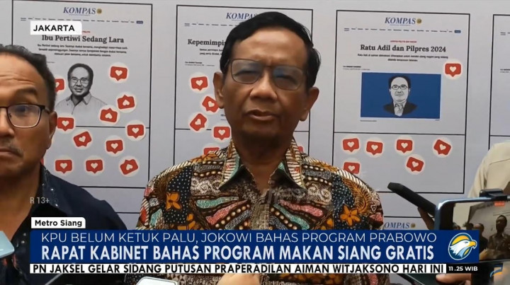 Kabinet Bahas Program Makan Gratis Prabowo-Gibran, Mahfud MD: Semestinya Dibahas Pemerintah Baru