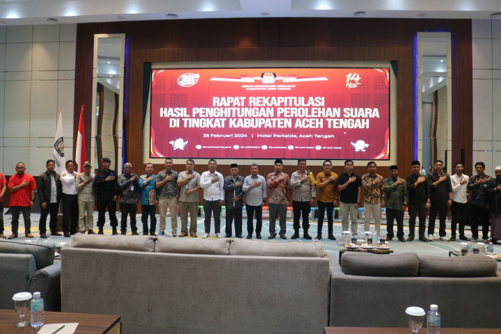 KIP Aceh Tengah Rampungkan Rekapitulasi Suara Tingkat Kabupaten
