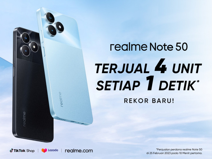 Laris Manis, Flash Sale realme Note 50 Capai Lebih dari 20 Ribu Unit