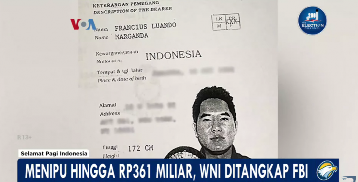 WNI Ditangkap FBI, Imbas Tipu Hingga Rp361 Miliar