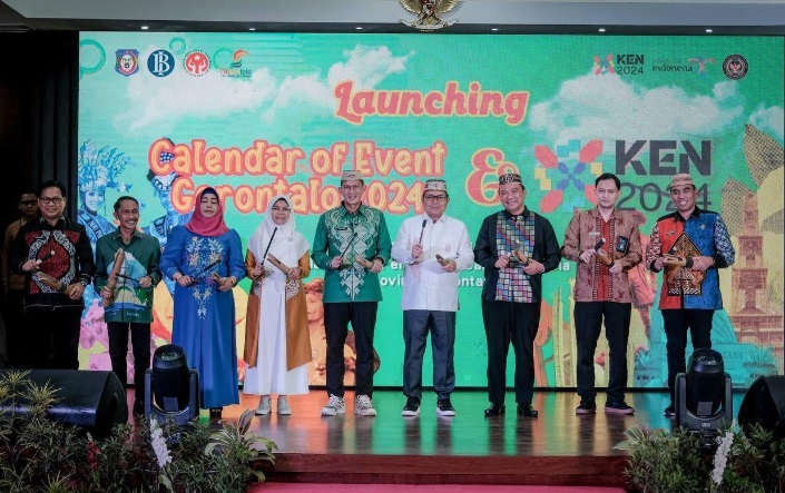 Menparekraf Sandiaga dalam acara 'Launching CoE Gorontalo 2024' di Aula Kantor Perwakilan Bank Indonesia Provinsi Gorontalo, Rabu (28/2/2024). Dok. Kemenparekaf