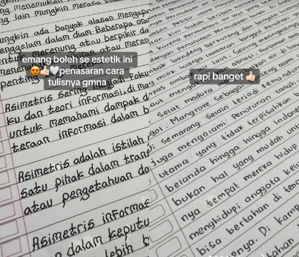 Viral! Guru Ini Bagikan Hasil Tulisan Tangan Muridnya Dari yang Rapi Sampai <i>Curly</i>