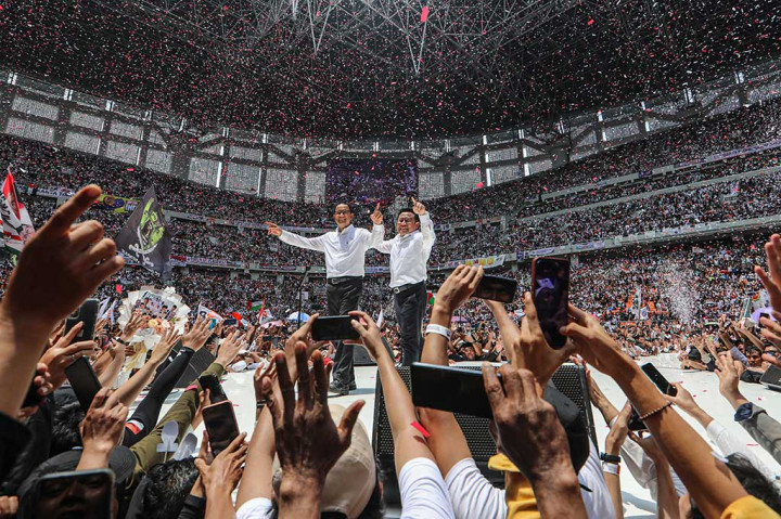 Anies-Muhaimin Kenang Semangat Kebersamaan Warga saat Kampanye Akbar