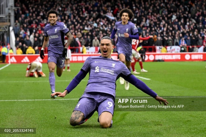 Nunez jadi Pahlawan Kemenangan Liverpool di Markas Forest