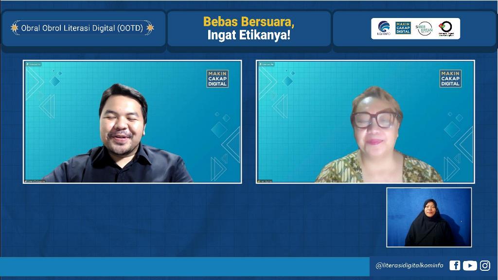 Tangkapan layar webinar