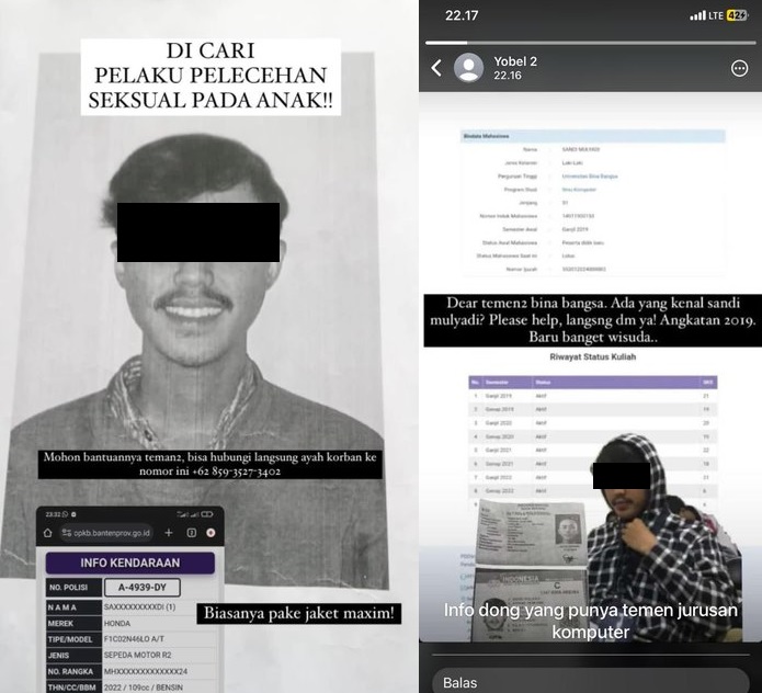 Netizen Bongkar Sosok Pemerkosa Bocah Kelas 2 SD di Serang, Begini Tampangnya