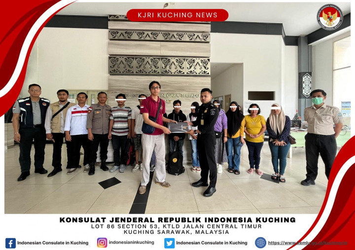KJRI Kuching Repatriasi 9 WNI Telantar di Sarawak via Tebedu-Entikong