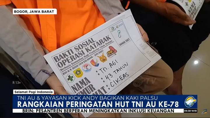 HUT ke-78 TNI AU, Kick Andy Foundation dan Lanud Atang Senjaya Gelar Bakti Sosial Kesehatan