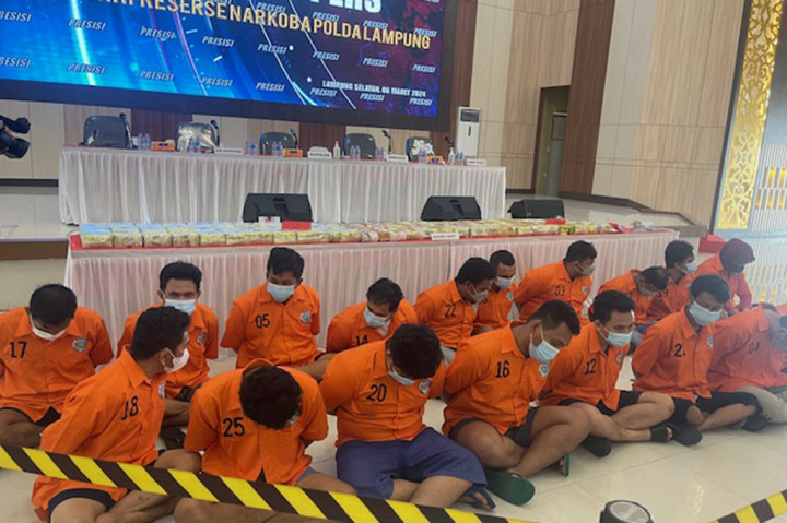 Polda Lampung Ungkap 2 Jaringan Narkoba dengan Barbuk Sabu 87,5 Kg