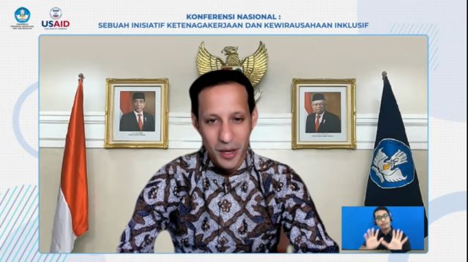 Mendikbudristek, Nadiem Makarim. Foto:  Zoom