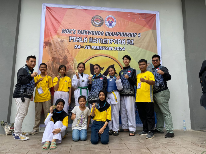 Keren! Mahasiswa Ukrida Sabet 4 Emas Kejuaraan Taekwondo Piala Kemenpora