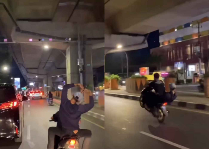 Viral Pemotor Ugal-ugalan dan Pose di Kamera ETLE, Berakhir Diamankan Polisi