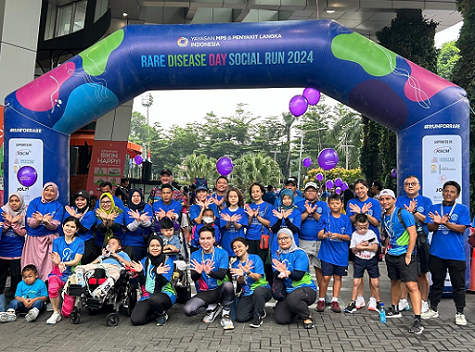 Ratusan pegiat lari, dokter, sukarelawan, aktivis dan pasien meriahkan Rare Disease Day Social Run. (Foto: Dok. Istimewa)