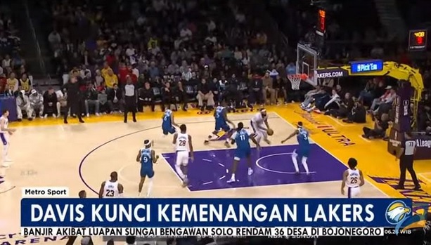 Berkat Permain Ciamik Anthony Davis, Lakers Menang 120-109 vs Timberwolves