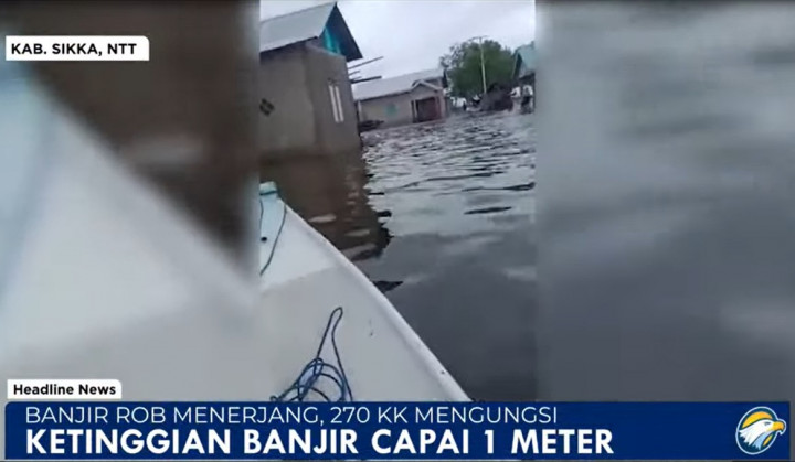 Rumah Warga di Kabupaten Sikka Direndam Luapan Sungai Nangagete