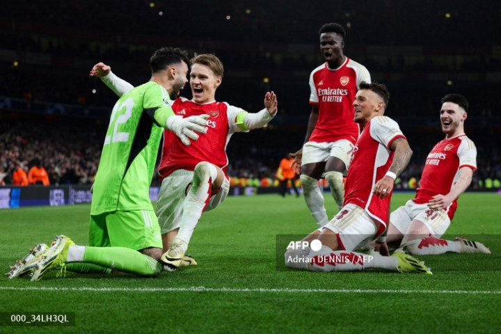 Liga Champions: Menang Adu Penalti atas Porto, Arsenal Menuju 8 Besar