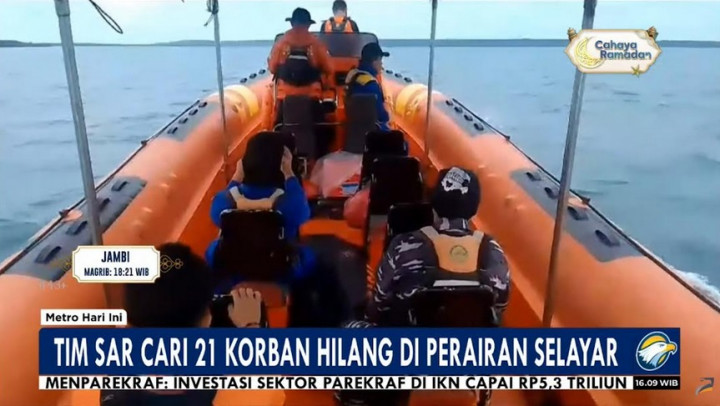 Tim SAR Gabungan Masih Cari 21 ABK yang Tenggelam di Perairan Selayar
