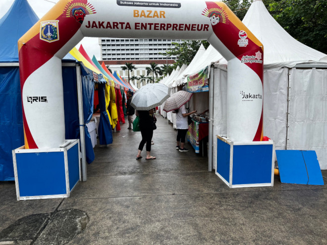 Djakarta Ramadan Fair yang berada di Lapangan Banteng, Jakarta Pusat, masih beroperasi sejak resmi dibuka pada 15 Maret 2024. Medcom.id/Candra