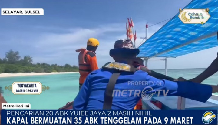 Pencarian 20 ABK Kapal Yuiee Jaya 2 yang Tenggelam di Perairan Selayar Diperluas