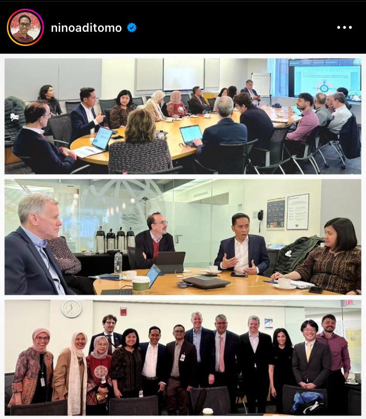 Kepala Badan Standar Kurikulum dan Asesmen Pendidikan (BSKAP), Anindito Aditomo, mengisi seminar World Bank Education Global Practice di Washington DC. DOK IG @ninoaditomo