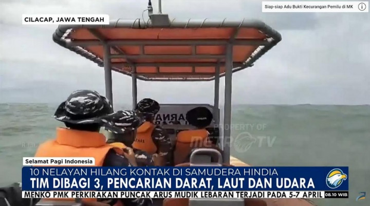 Pencarian 10 Nelayan yang Hilang di Samudra Hindia Selatan Jawa Terus Berlanjut