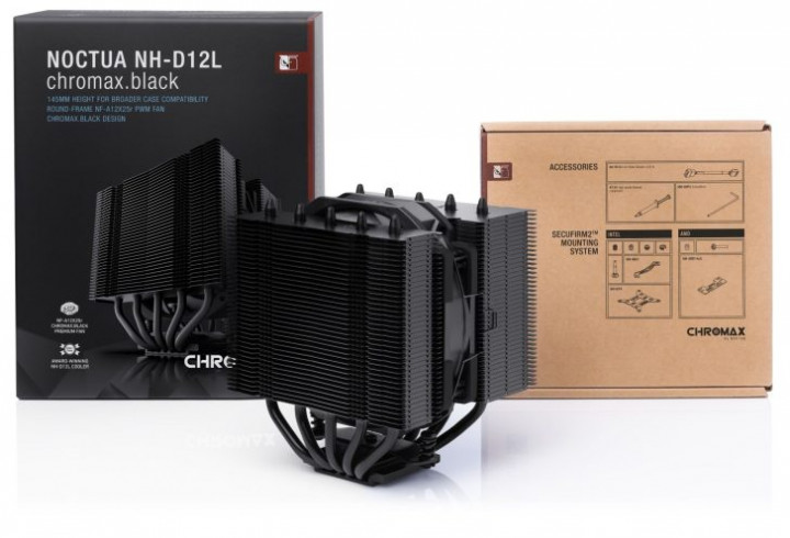 Noctua Rilis CPU Cooler NH-D12L Versi Chromax Black
