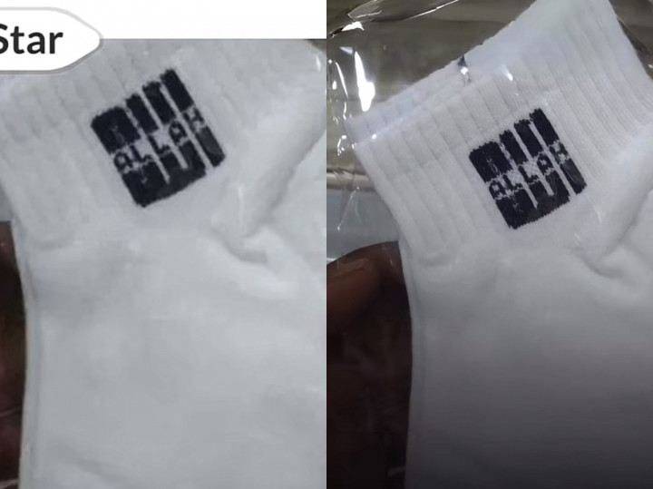 Viral Kaus Kaki Berlafaz Allah Dijual di Malaysia, Pihak Supermarket Minta Maaf