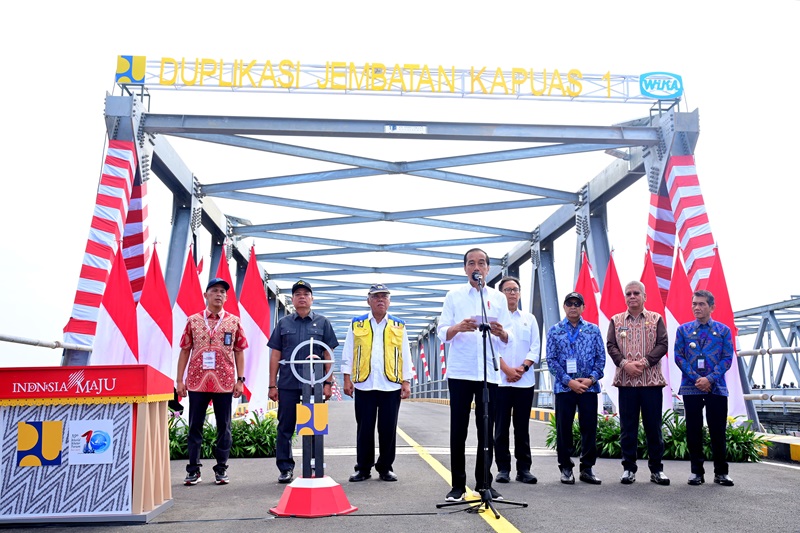 Presiden Jokowi Resmikan Jembatan Kapuas 1 Kota Pontianak, Senilai Rp275 Miliar