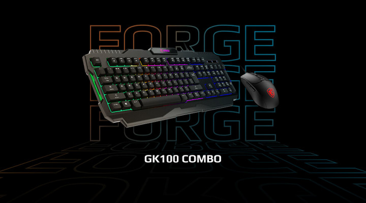 MSI Kenalkan Forge GK100 Combo, Paket Mouse dan Keyboard Gaming