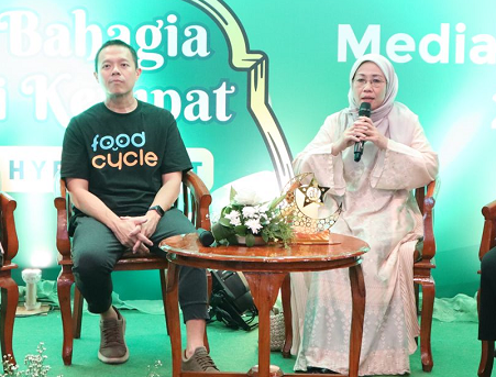 Ki-ka:  Herman Andryanto, Co-Founder FoodCycle Indonesia,  dan Iriana Ekasari, Marketing Director PT Matahari Putra Prima Tbk. (Foto: dok. Istimewa)