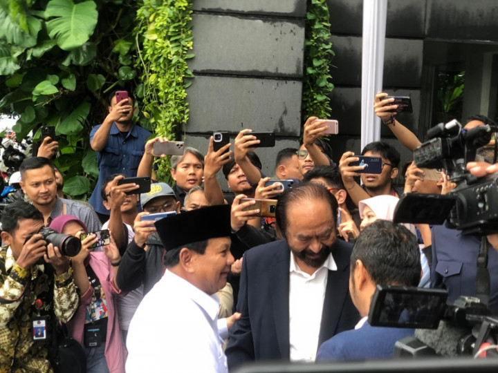 Prabowo Tiba di NasDem Tower, Temui Surya Paloh