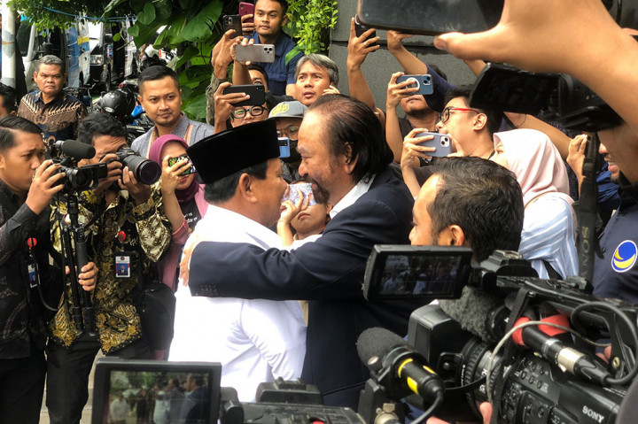 Potret Prabowo Temui Surya Paloh di NasDem Tower