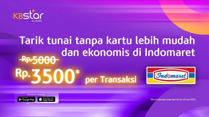 Perluas Akses Nasabah, KBstar Kini Bisa Tarik Tunai Tanpa Kartu di Indomaret se-Indonesia