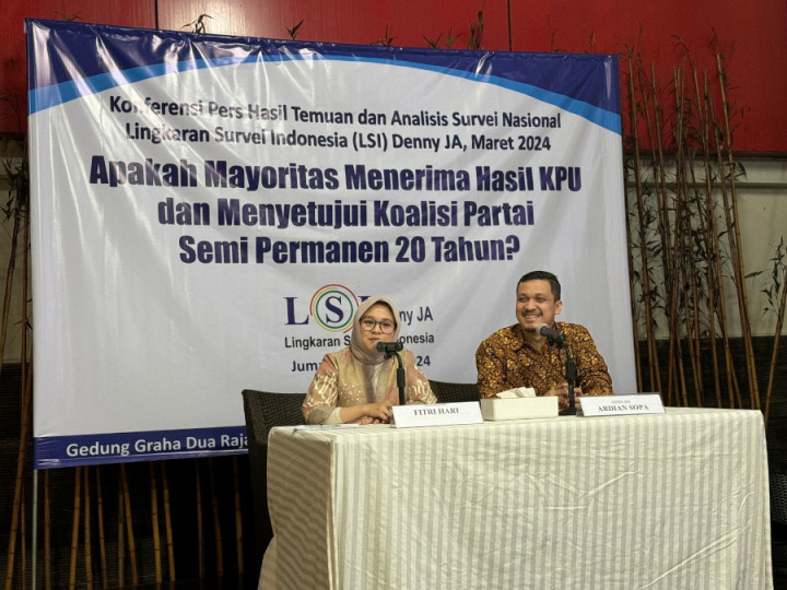 LSI Denny JA: 89,8% Masyarakat Menerima Hasil KPU