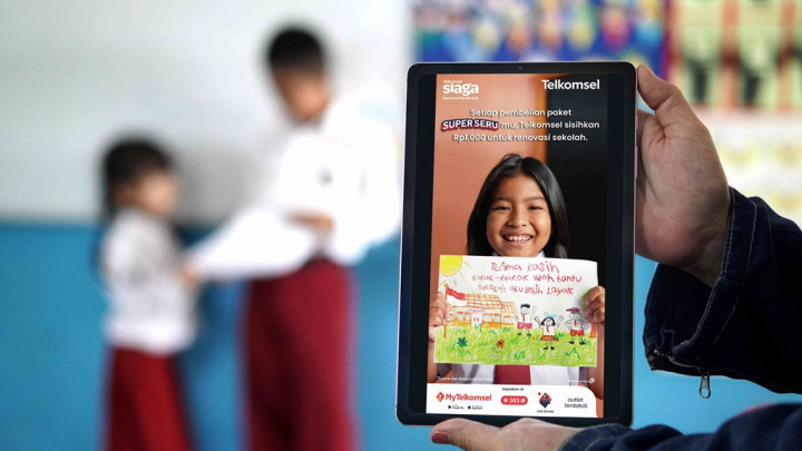 Telkomsel Kumpulkan Donasi dari Pembelian Paket untuk Renovasi Sekolah di Indonesia