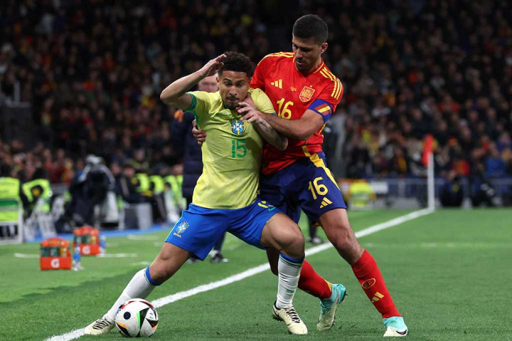 Laga Persahabatan: Spanyol vs Brasil Berakhir Imbang 3-3