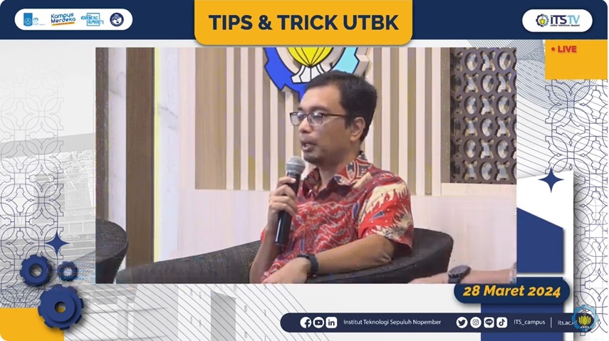 Kepala Subdirektorat Admisi ITS, Unggul Wasiwitono. DOK YouTube ITS TV