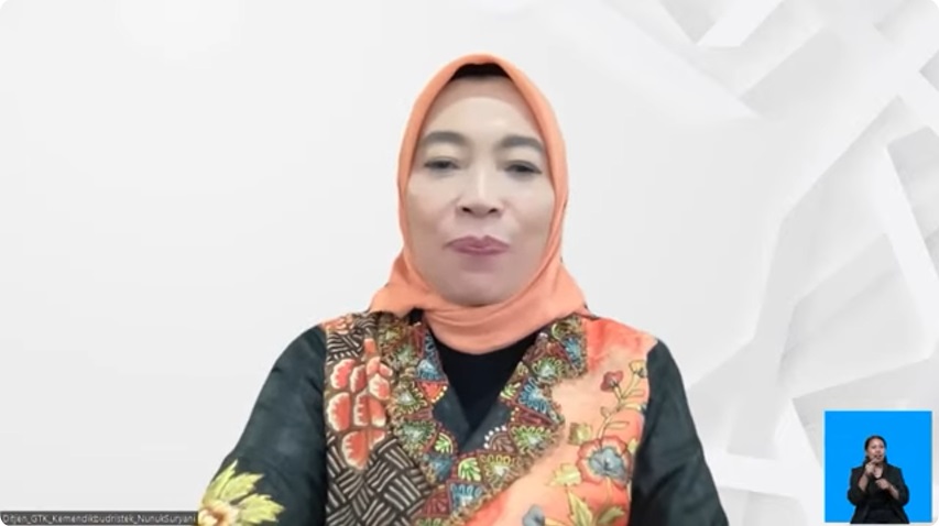 Dirjen Guru dan Tenaga Kependidikan (GTK) Kemendikbudristek, Nunuk Suryani. DOK YouTube Ditjen GTK RI
